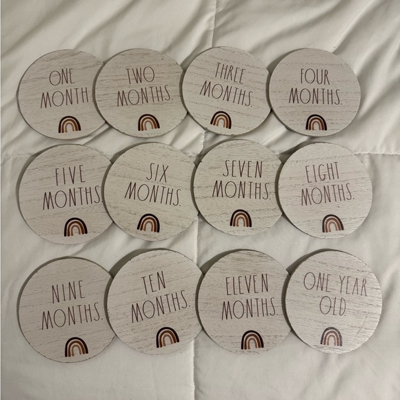 Rae Dunn Baby Milestone Month Cards 1 month - 1 year - Picture 2 of 3